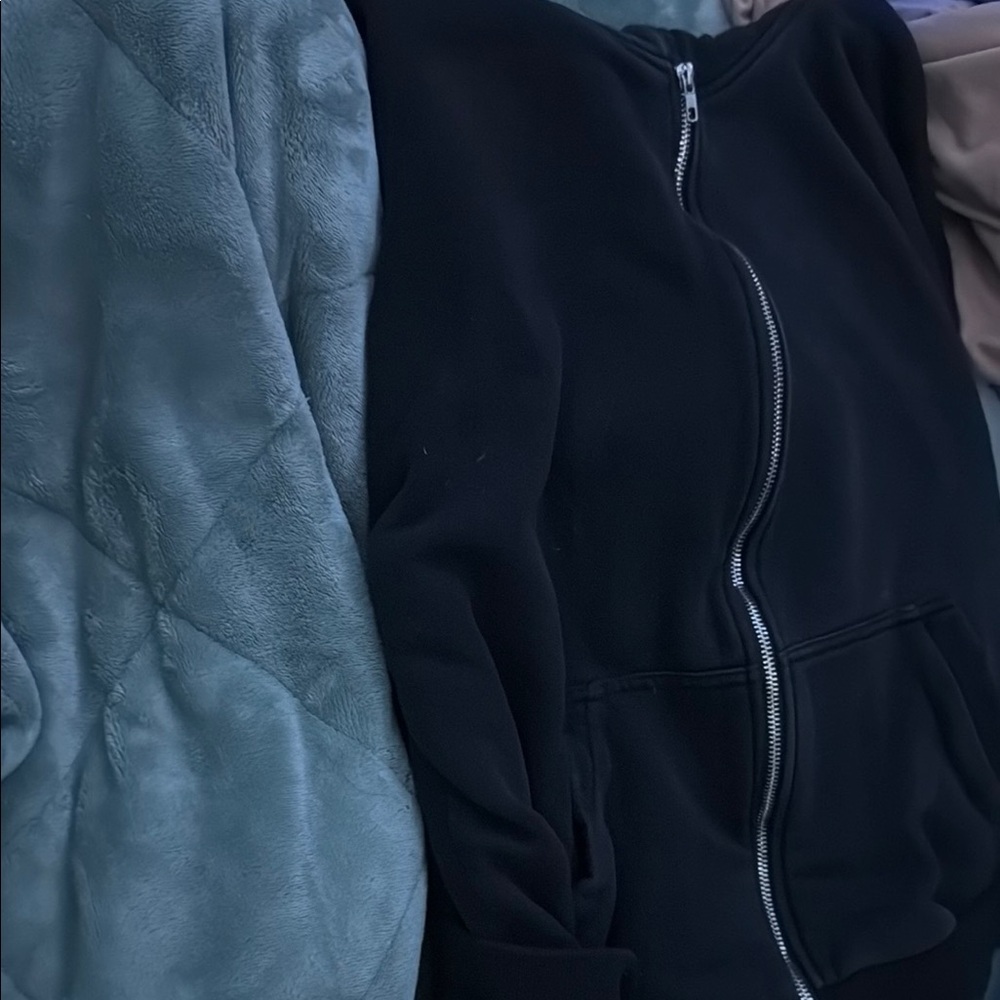 Black Zip-Up Hoodie